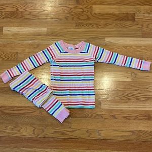 Hanna Andersson Long PJs.  Rainbow striped, cotton. Size 110cm